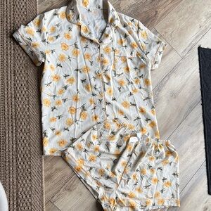 Floral Women’s  Pajama Set - Yellow